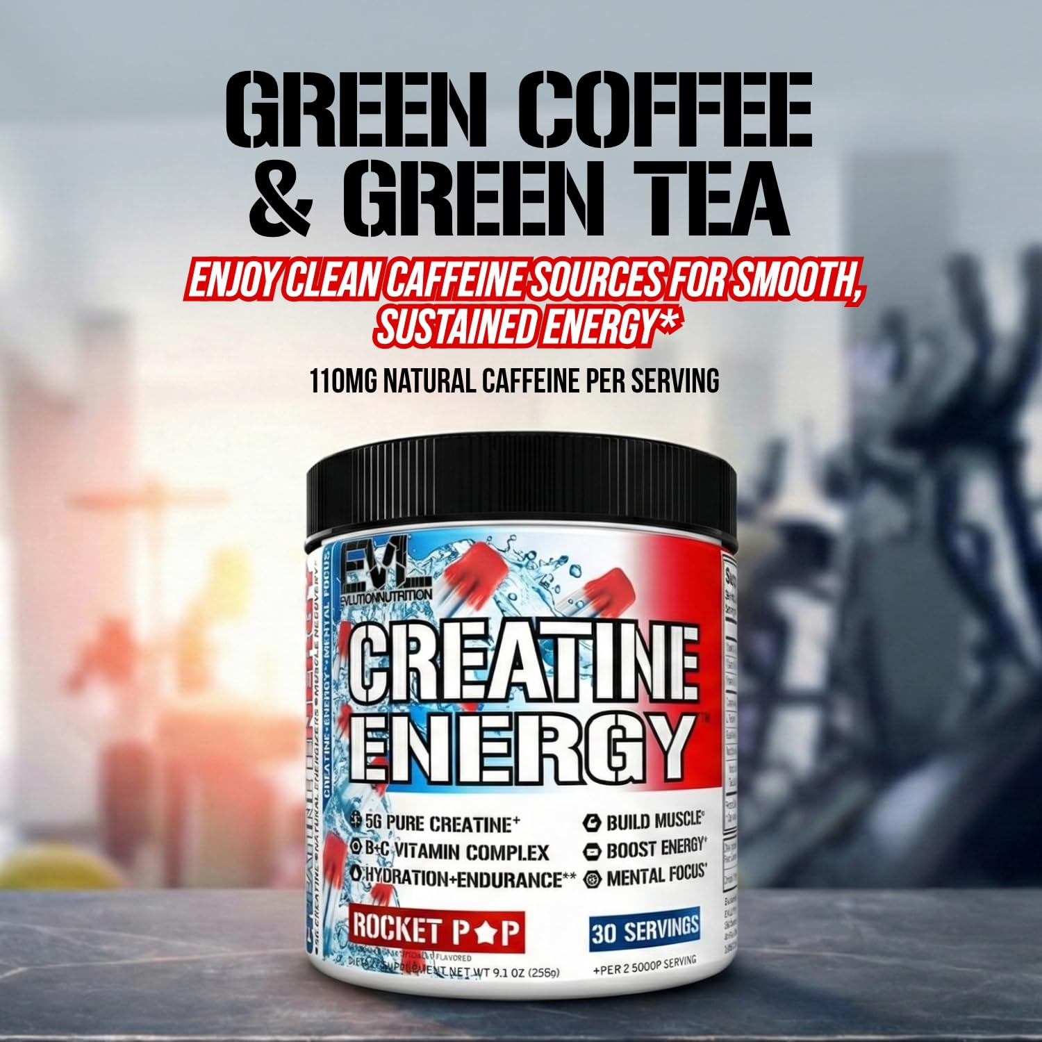 Evlution Creatine Energy Powder 258g nutritional information