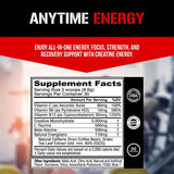 Evlution Creatine Energy Powder 258g packaging side view