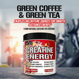 Evlution Creatine Energy Powder 282g Fruit Punch flavour scoop