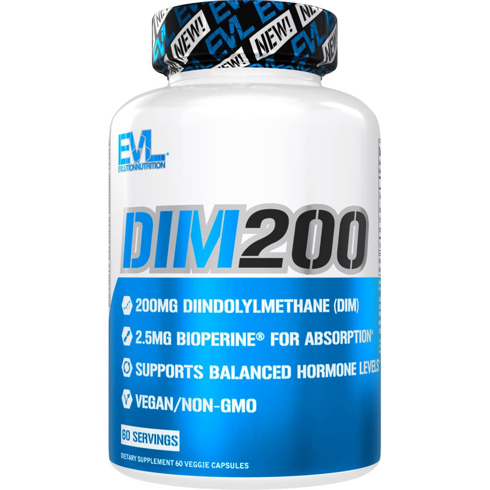 Evlution DIM for Men 200mg 60 Capsules front view