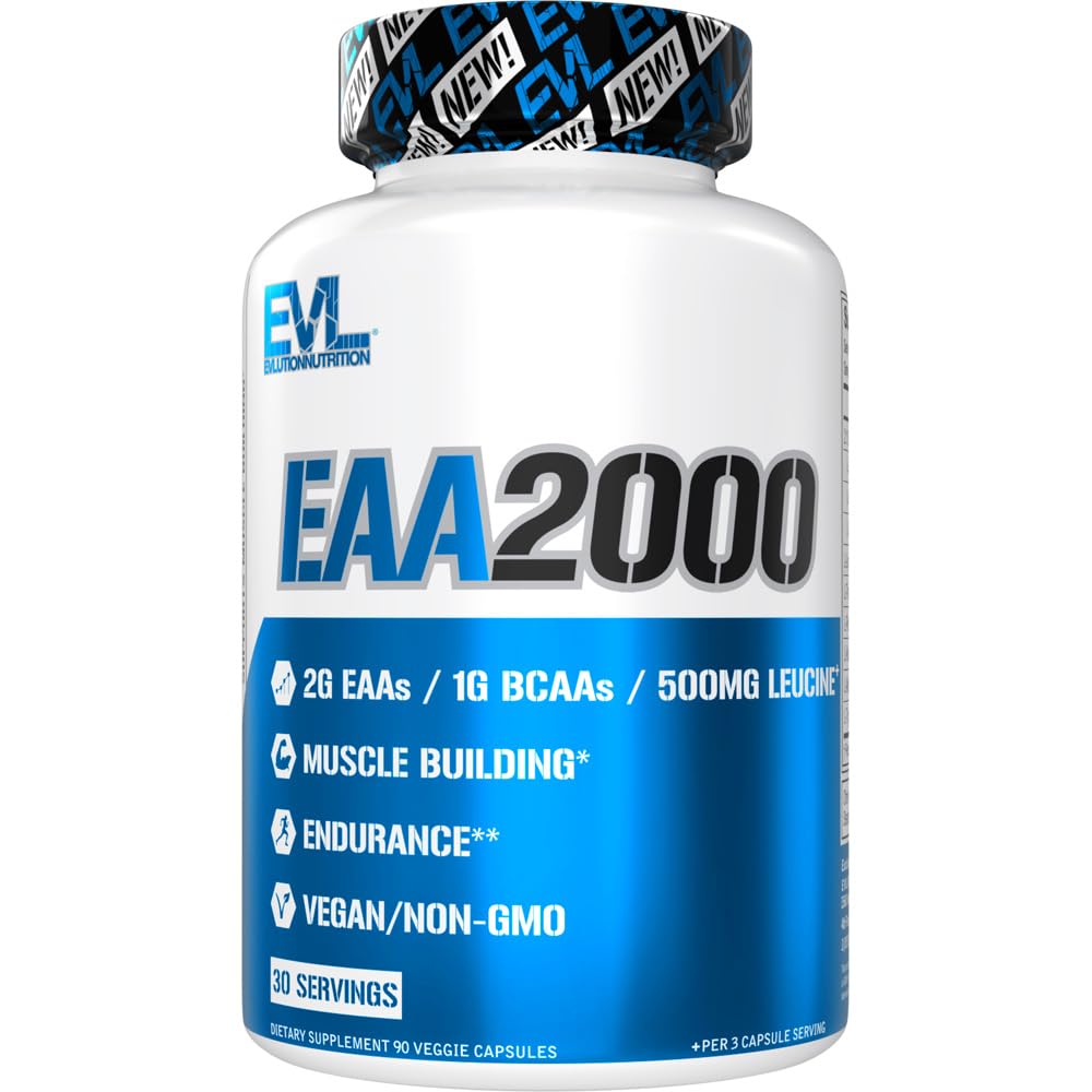 Evlution EAA2000 Essential Amino Acids Supplement front view