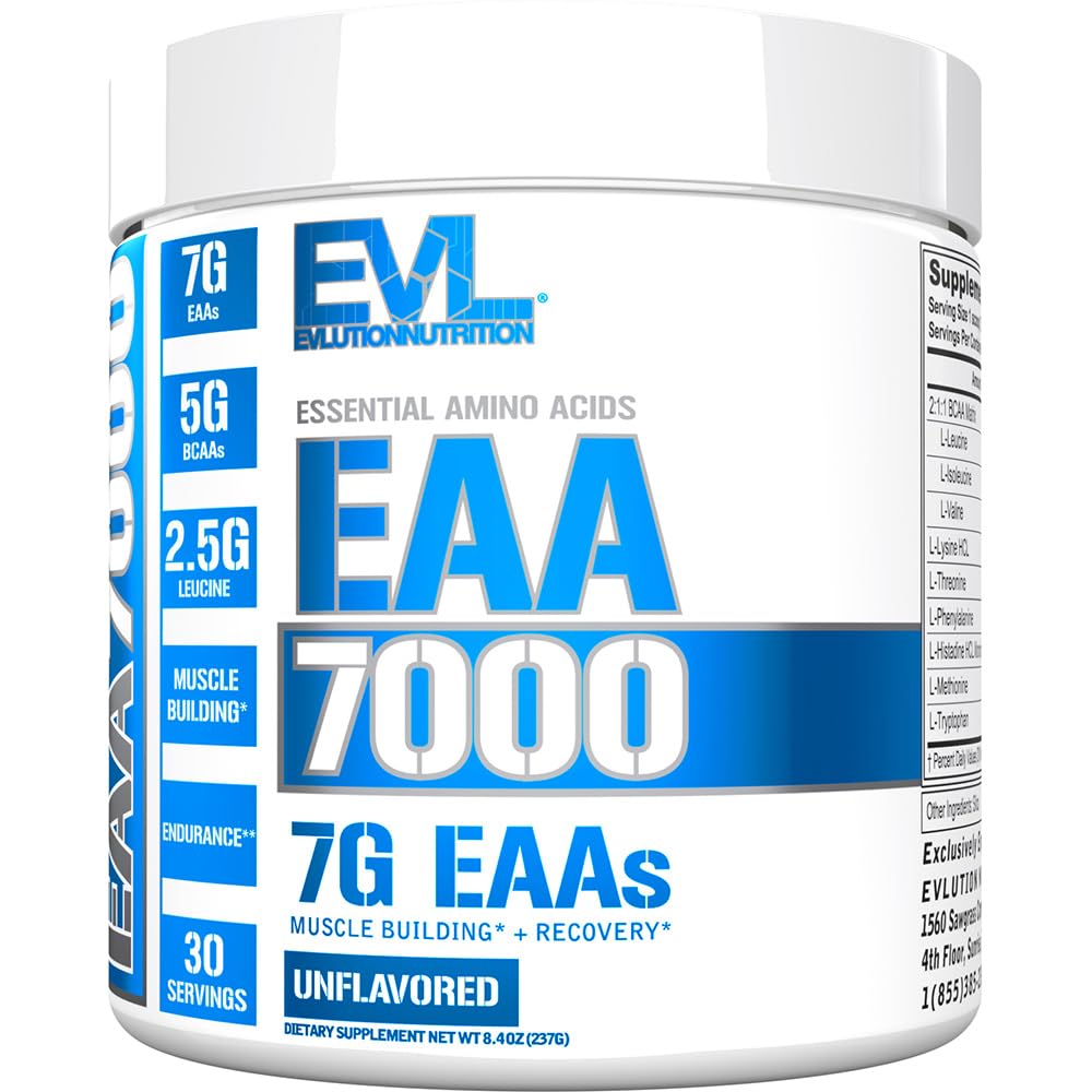 Evlution EAA7000 Essential Amino Acids Supplement front view