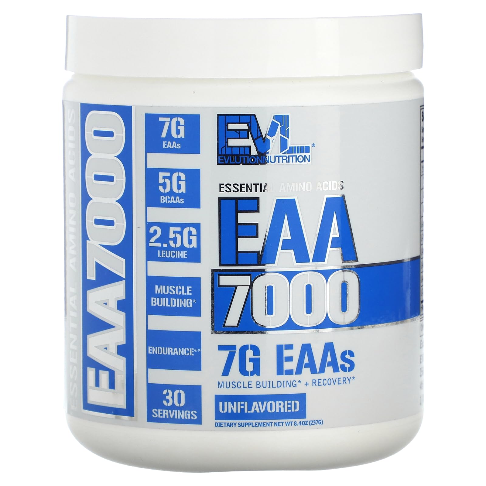 Evlution EAA7000 Essential Amino Acids Supplement packaging