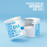 Evlution EAA7000 Essential Amino Acids Supplement scoop and powder