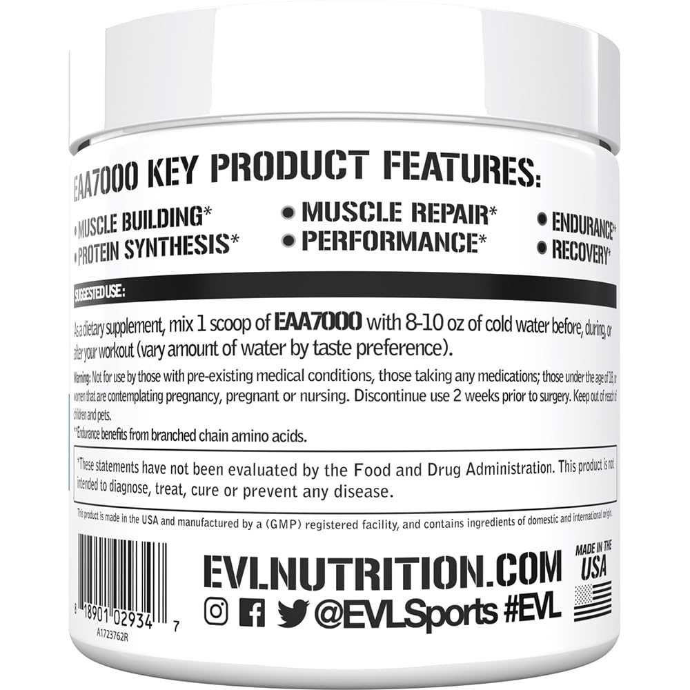 Evlution EAA7000 Essential Amino Acids Supplement serving suggestion