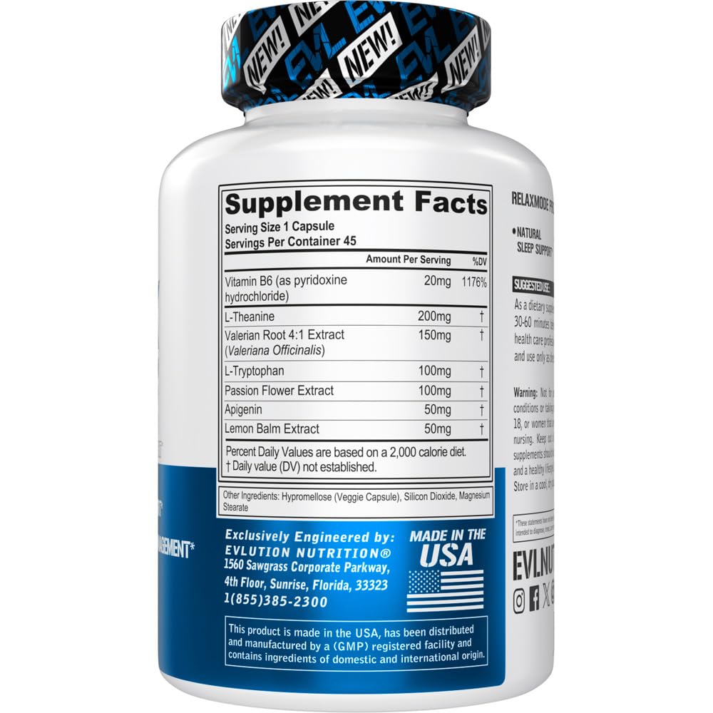 Evlution EVL daily wellness supplement side view with dosage information