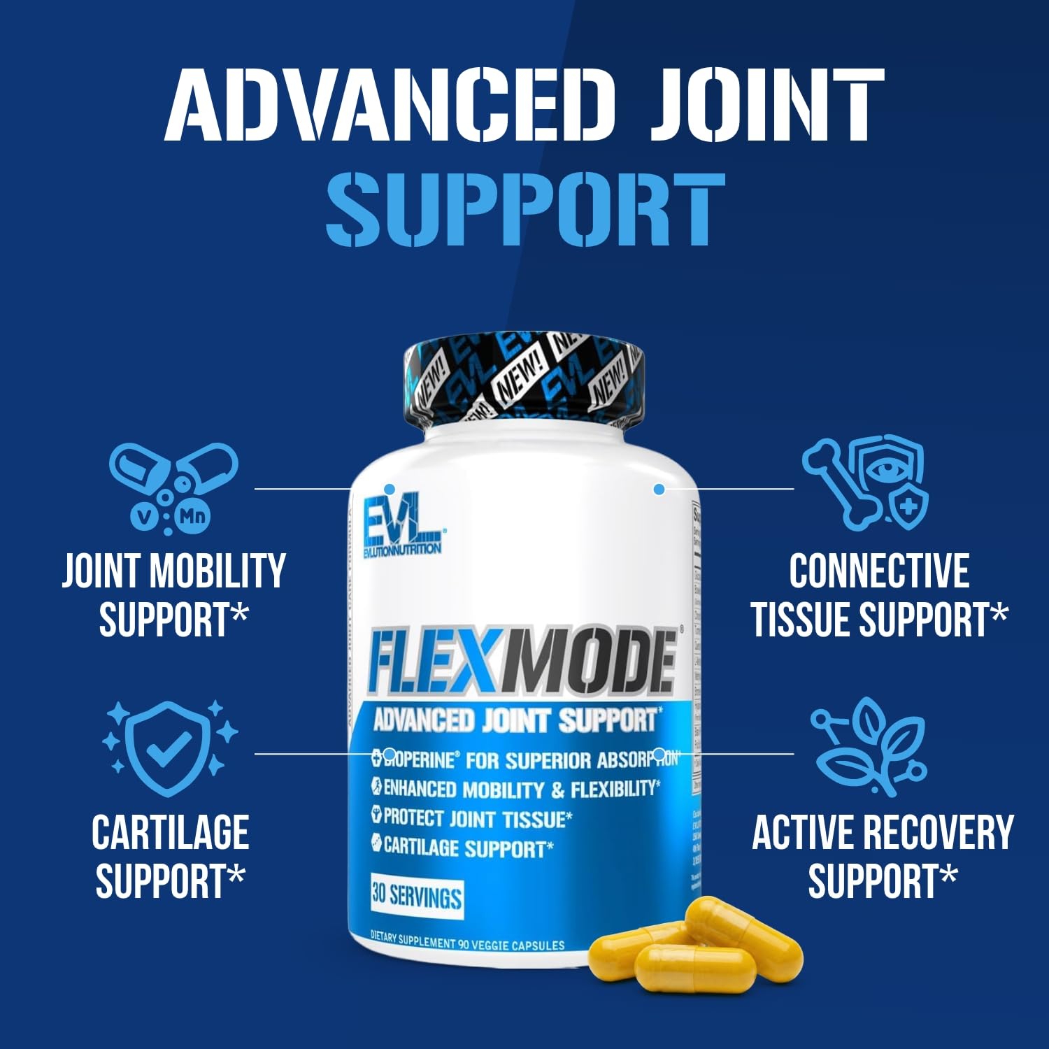 Evlution FlexMode Joint Supplement packaging