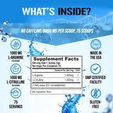 Evlution L-Arginine L-Citrulline Powder nutritional information