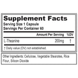 Evlution L-Theanine 200mg capsules side view