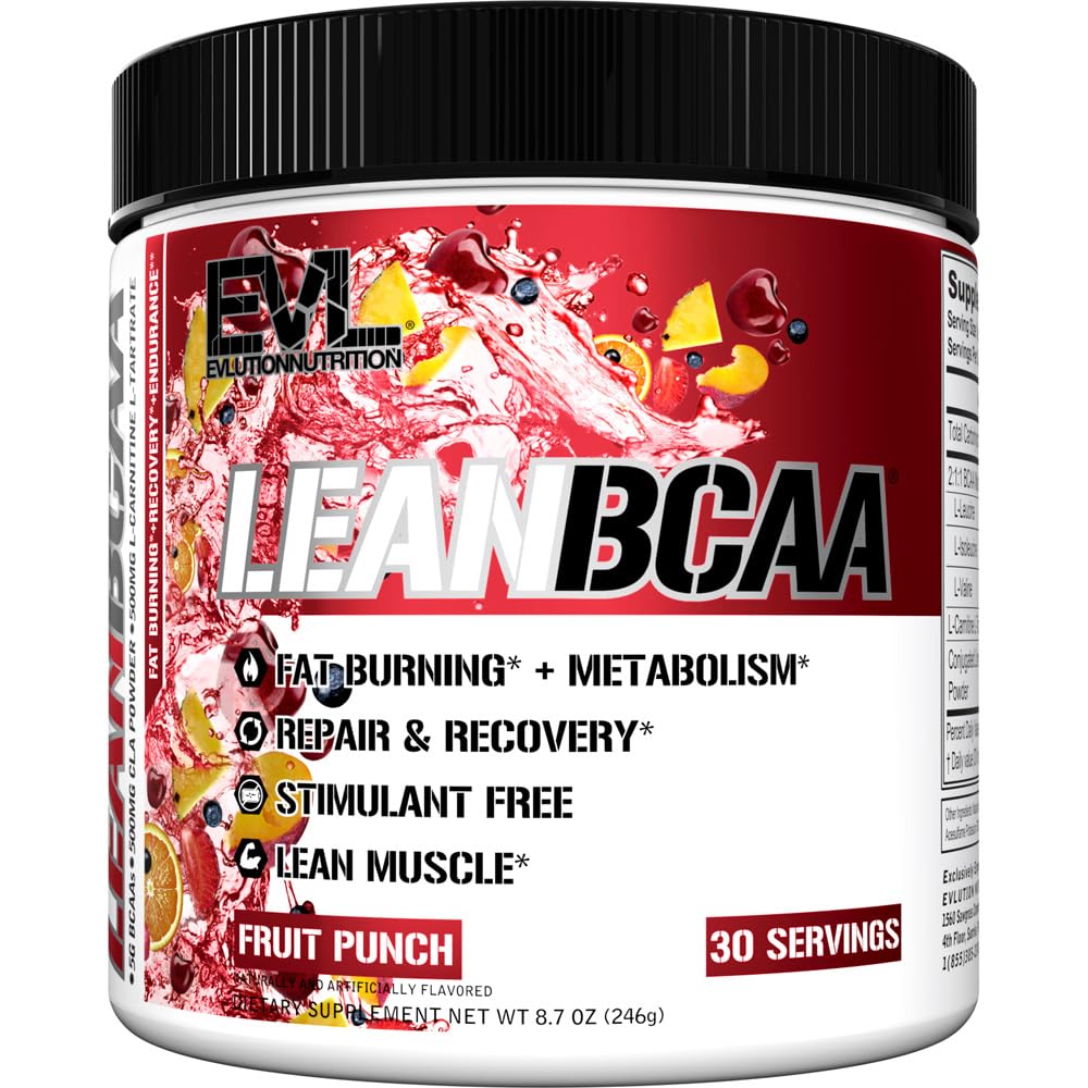 Evlution Lean BCAA Amino Acid Powder front view