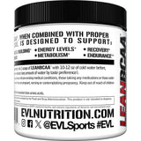 Evlution Lean BCAA Amino Acid Powder mixed in a glass