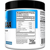 Evlution Lean BCAA Powder 267g side view showing nutritional information