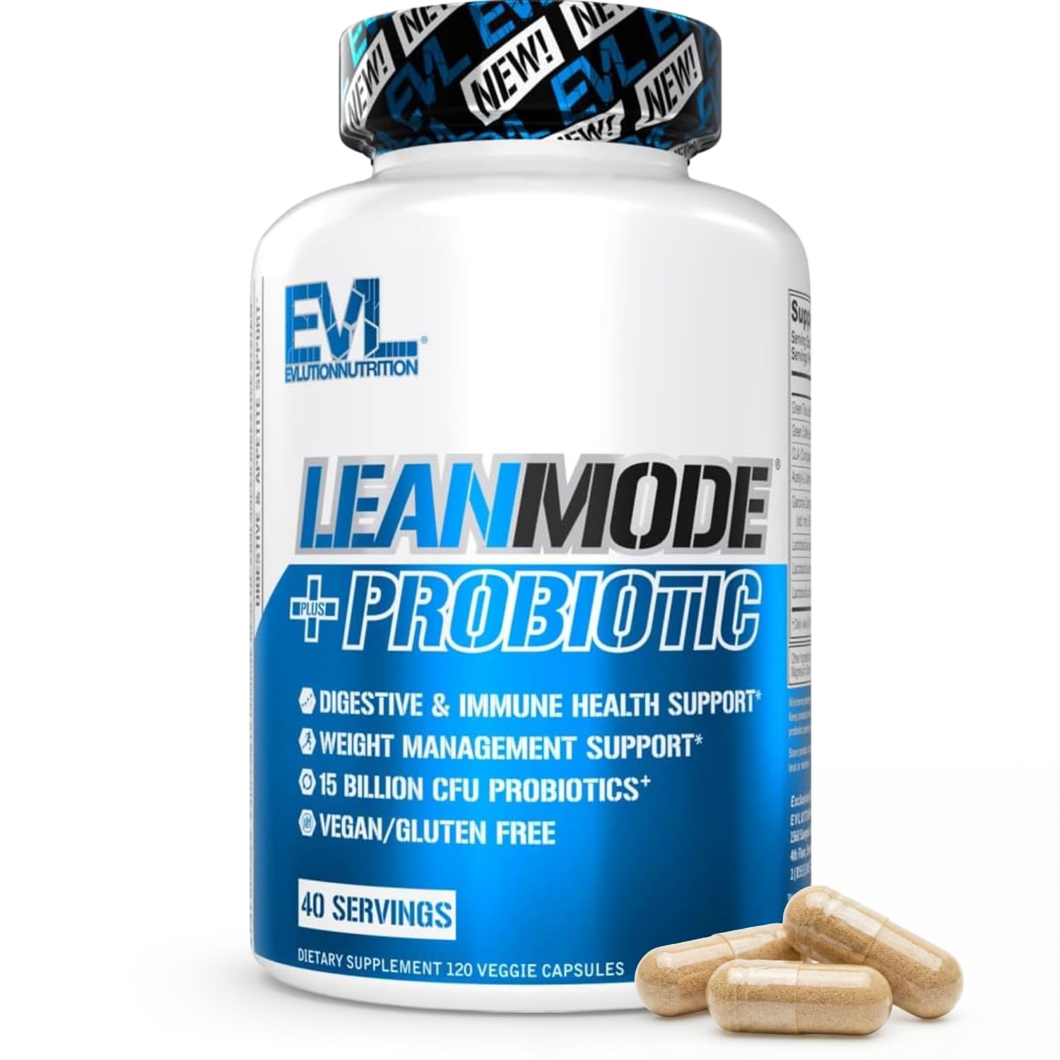 Evlution LeanMode Probiotic Supplement 15 Billion CFU front view
