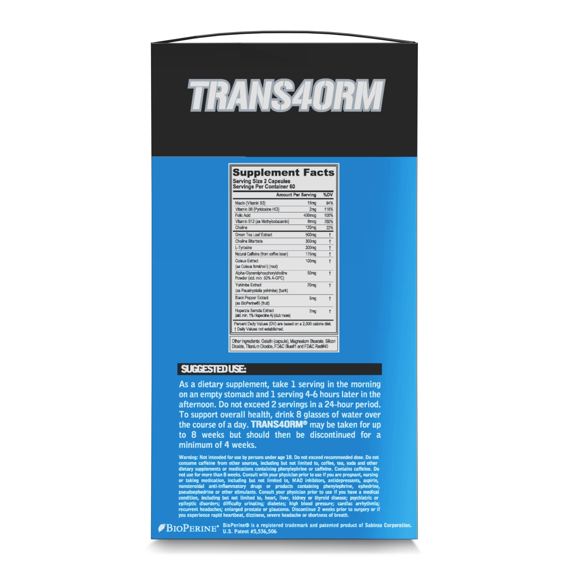 Evlution LeanMode & Trans4orm Fat Burner Stack packaging