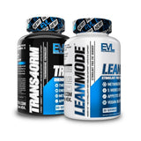 Evlution LeanMode & Trans4orm Fat Burner Stack with lifestyle background