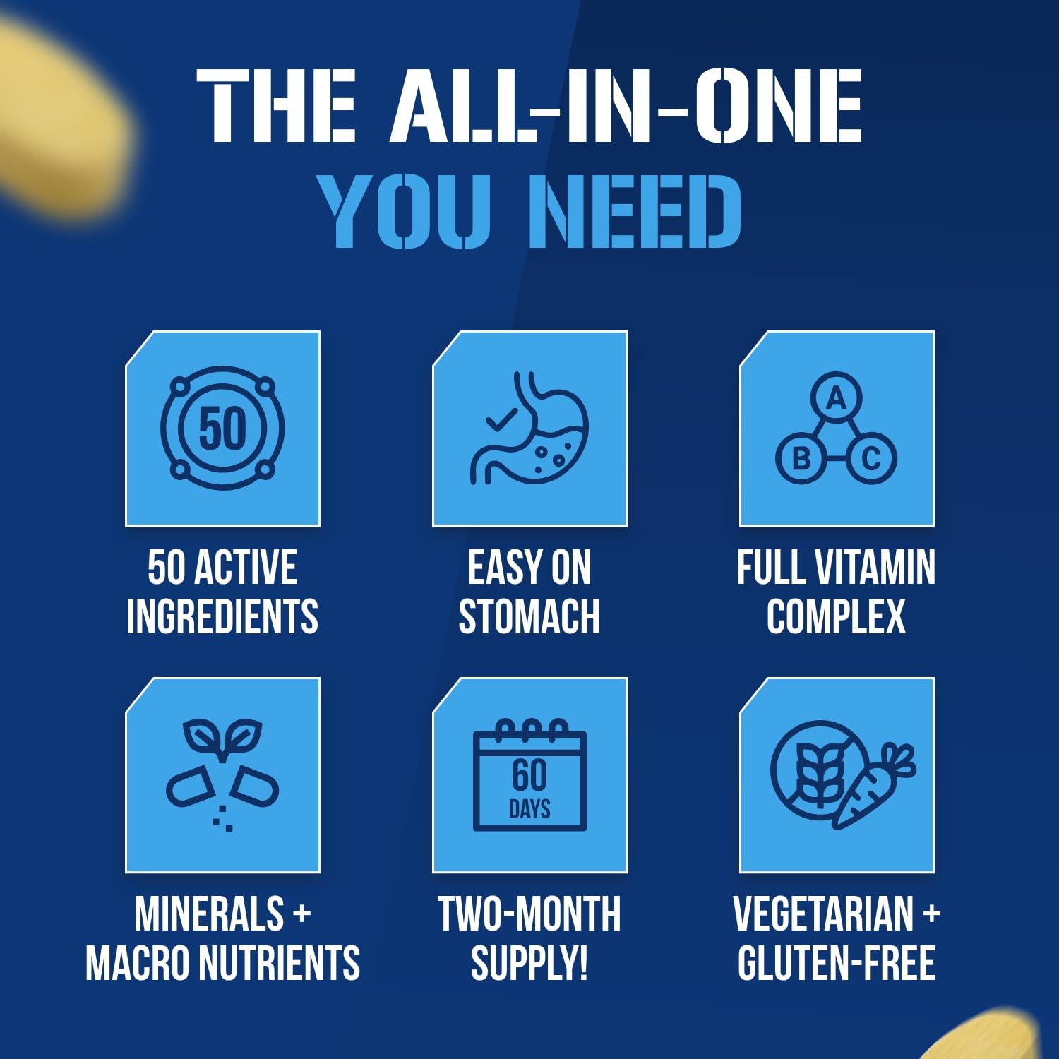 Evlution Multivitamins for Men with a measuring spoon