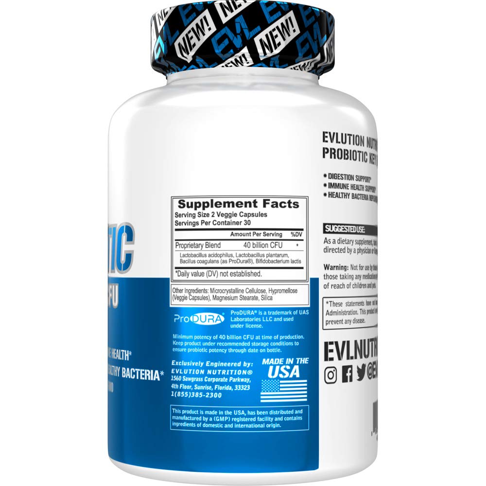 Evlution Probiotic Supplement ingredients list