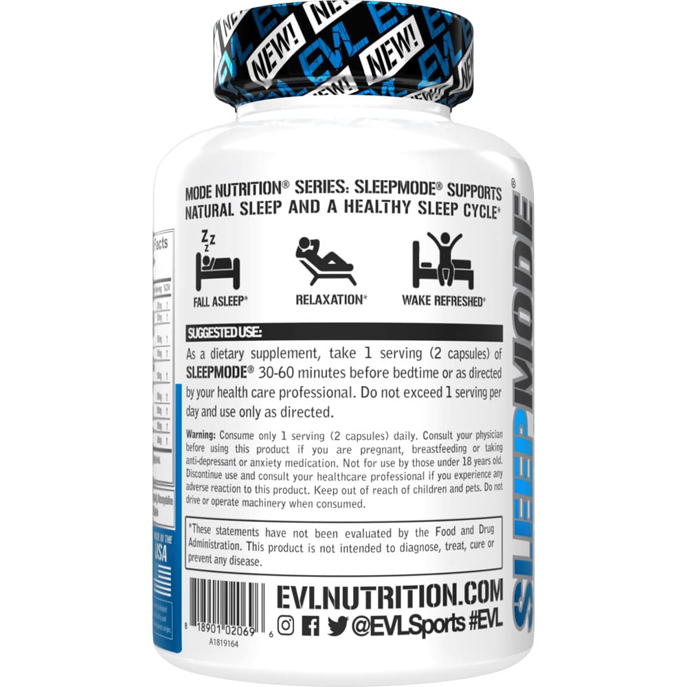 Evlution SleepMode Blend Melatonin Supplement packaging