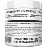 Evlution Stacked Greens Spirulina Powder side view packaging