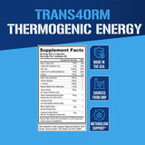 Evlution Trans4orm Fat Burner Supplement with ingredients list
