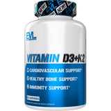 Evlution Vitamin D3 & K2 Supplement front view, 50g