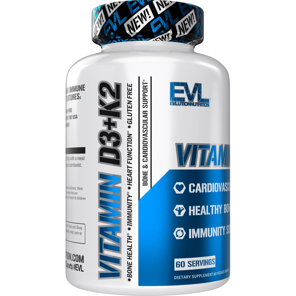 Evlution Vitamin D3 & K2 Supplement ingredients list