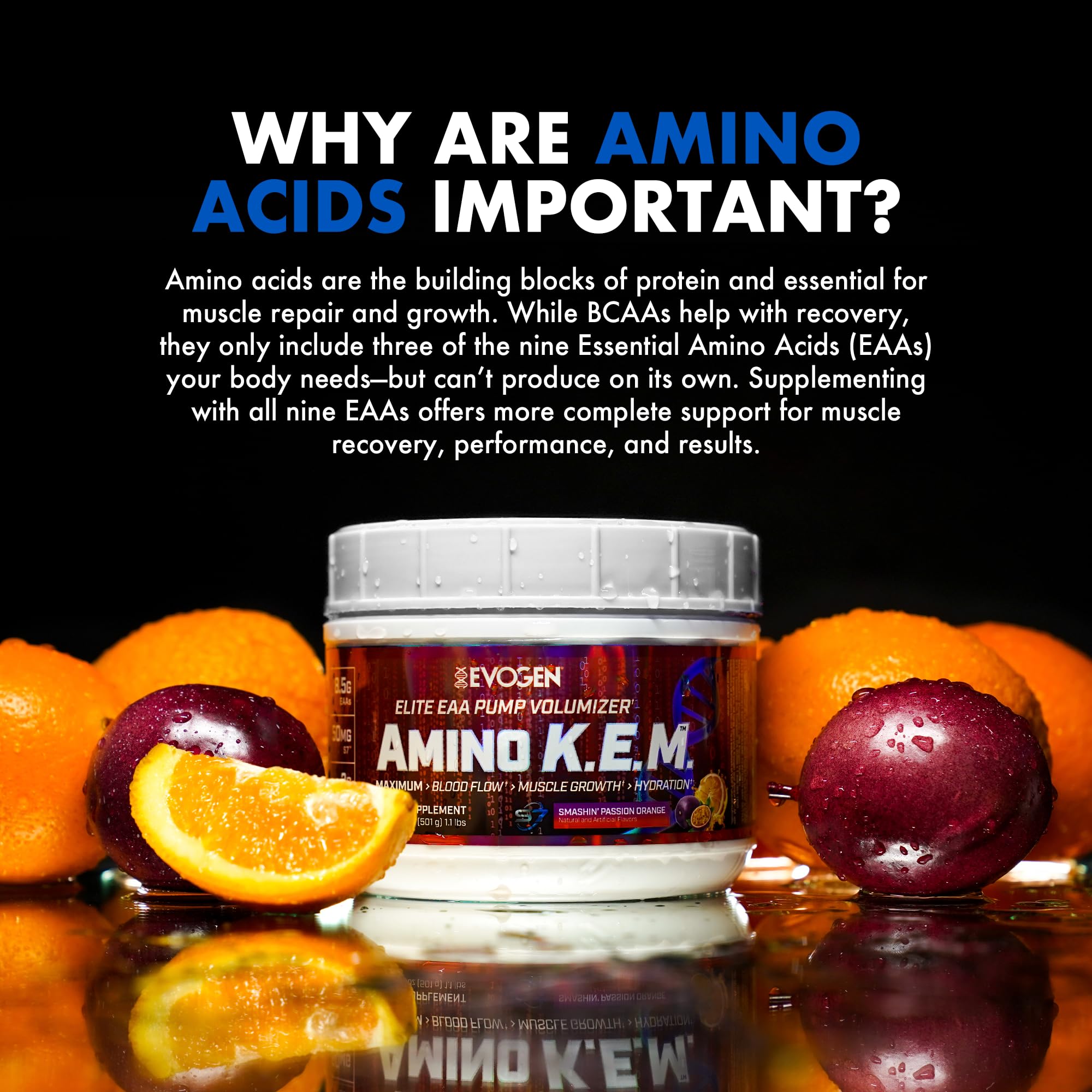 Evogen Amino Acids BCAAs 501g lifestyle scene