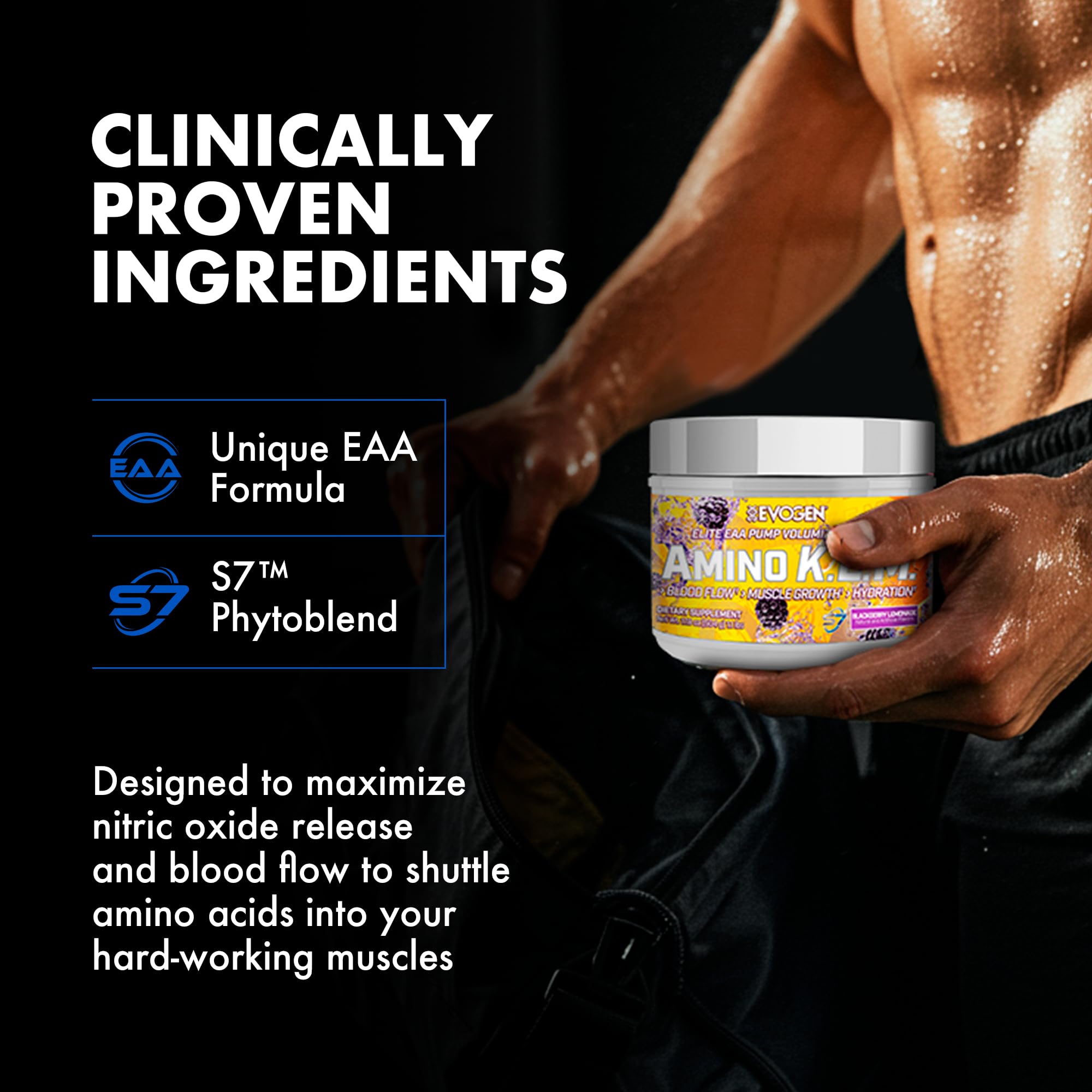 Evogen Amino Acids BCAAs 608g ingredients list