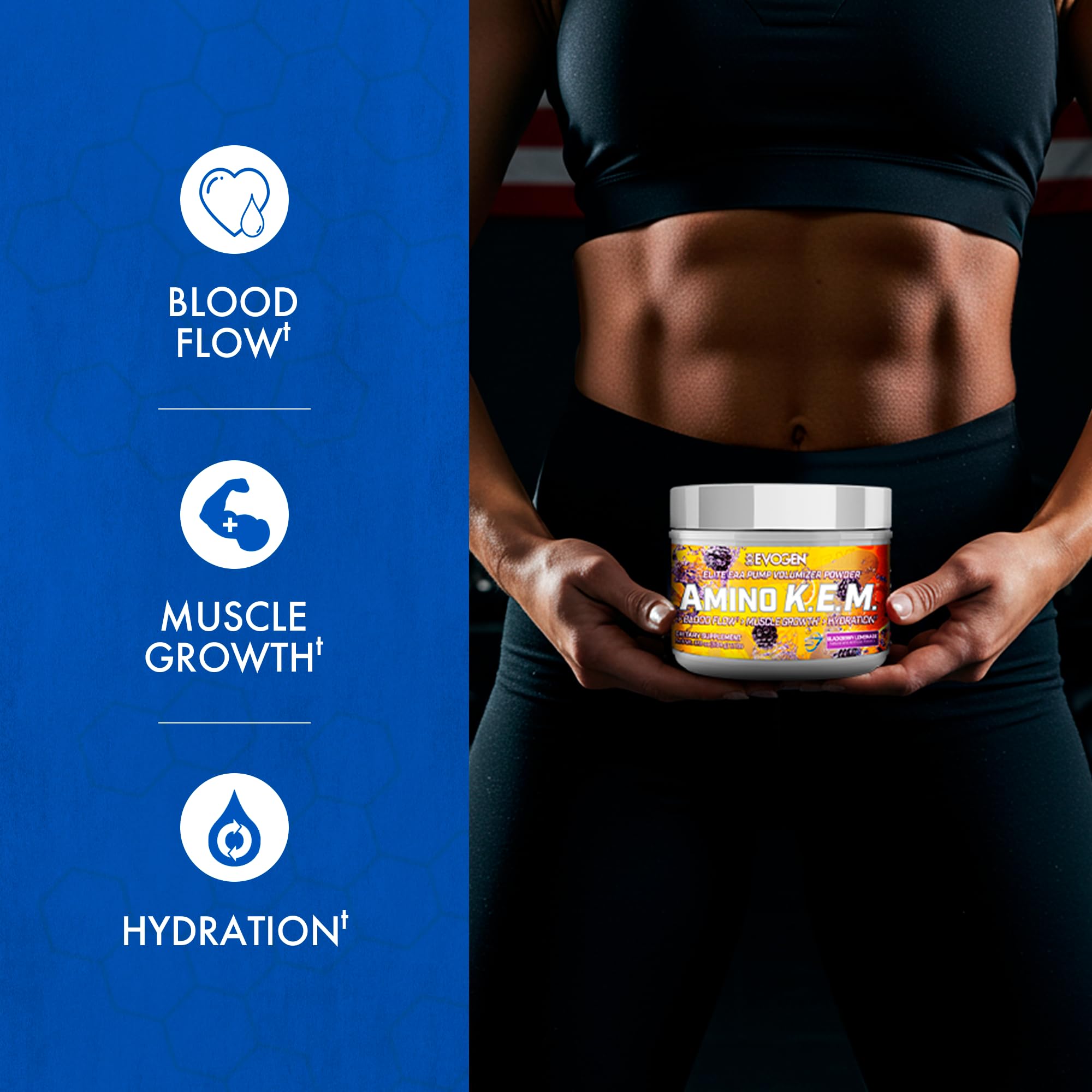 Evogen Amino Acids BCAAs 608g packaging