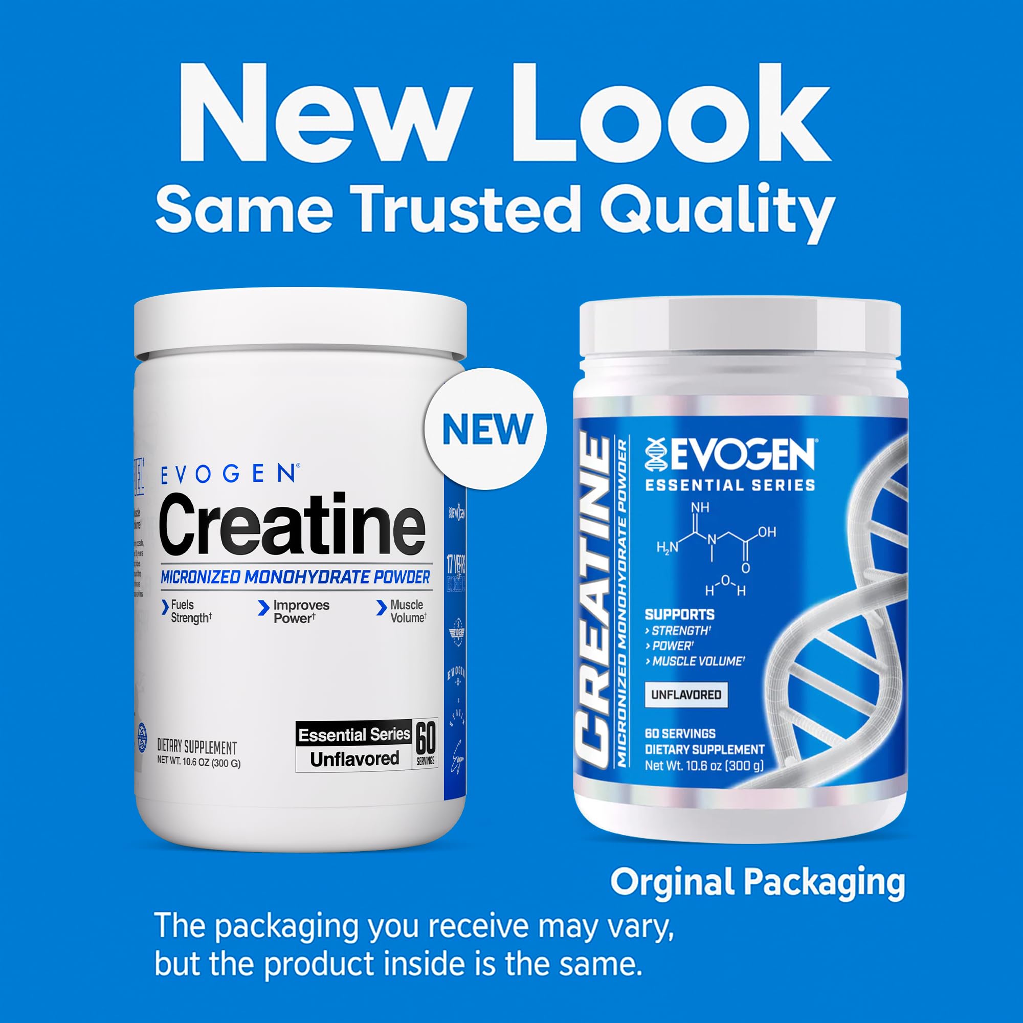 Evogen Creatine Monohydrate Powder 300g back view