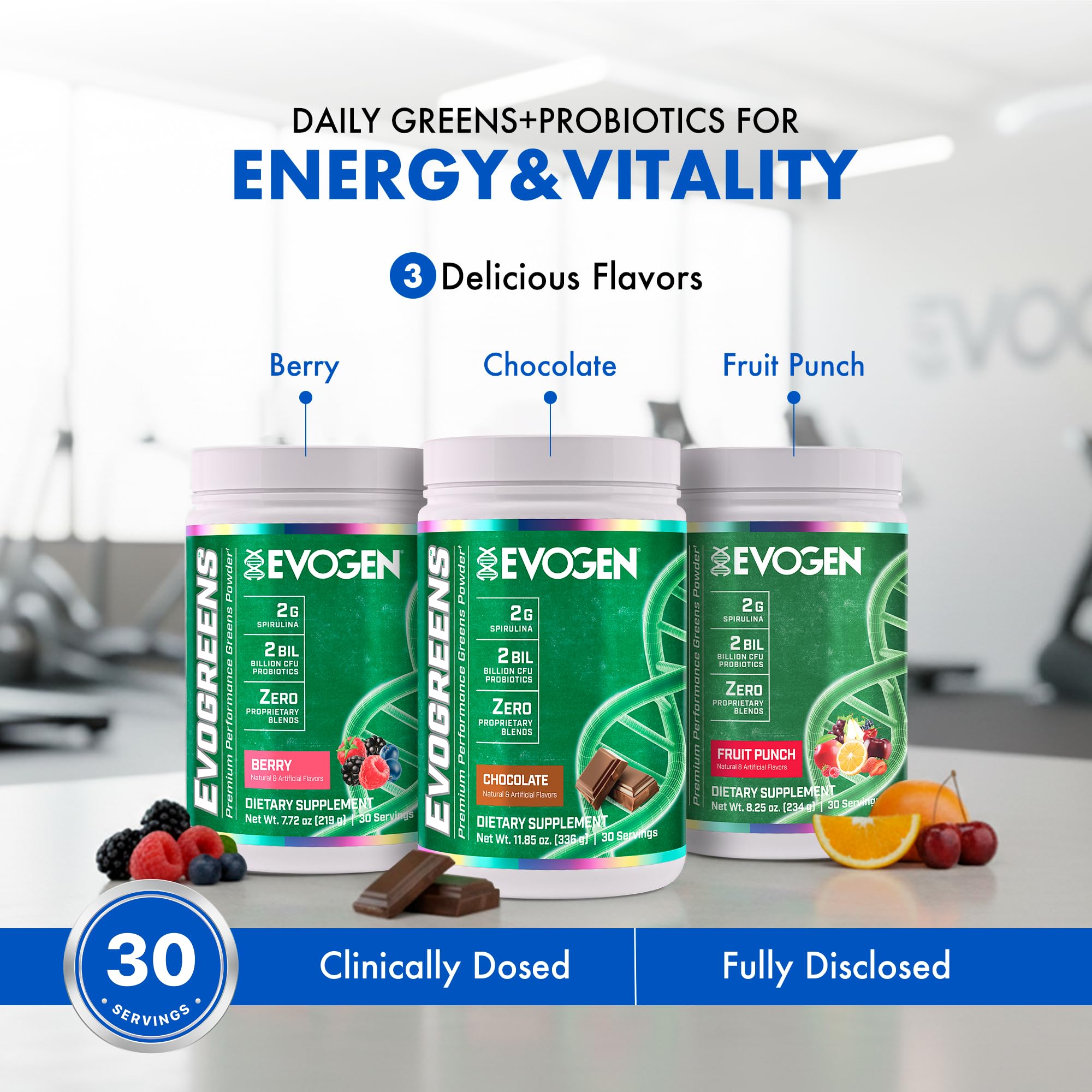 Evogen Evogreens Organic Spirulina Superfood Powder 340g packaging