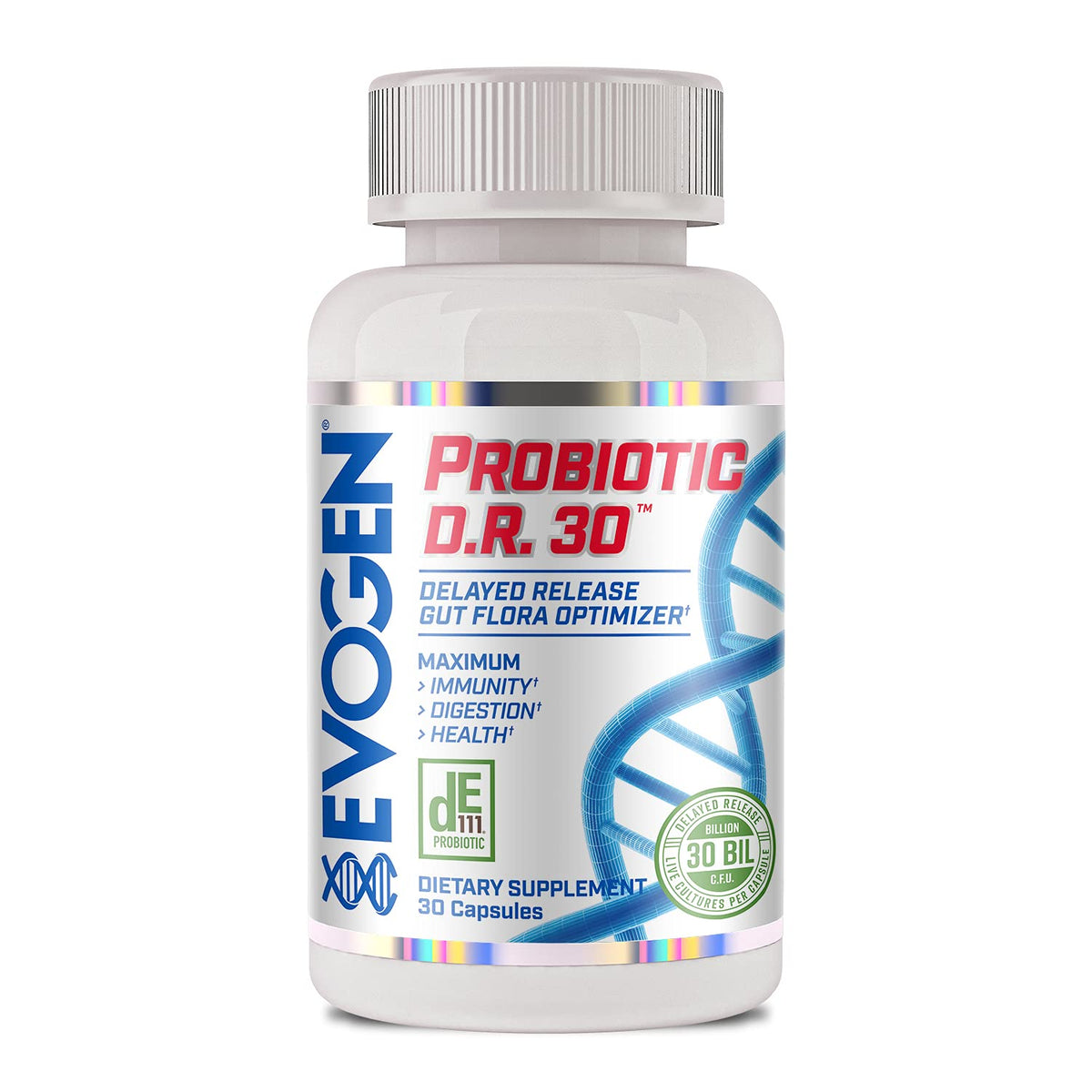 Evogen Probiotic D.R. 30 capsule bottle front view
