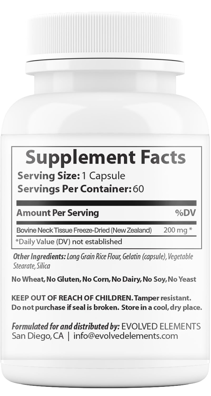 Evolved Elements Thyroid Extracts 200mg capsules close-up