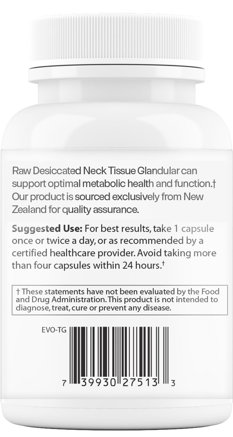 Evolved Elements Thyroid Extracts 200mg capsules on a wooden table
