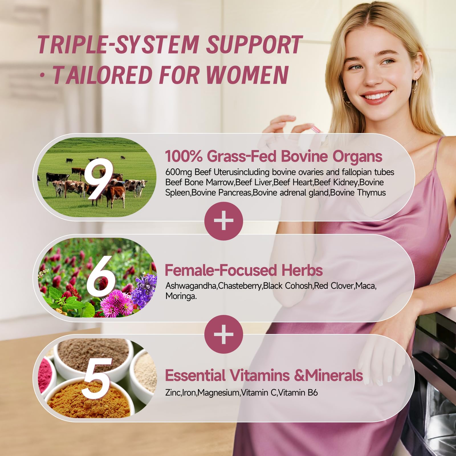 Ewecxine Beef Organ Capsules with herbal complex ingredients