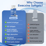 Ewecxine GHK-Cu Copper Peptide Softgels lifestyle scene with a glass of water