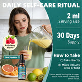 Ewecxine Liposomal Lymph & Liver Cleanse Drops with fresh raspberries