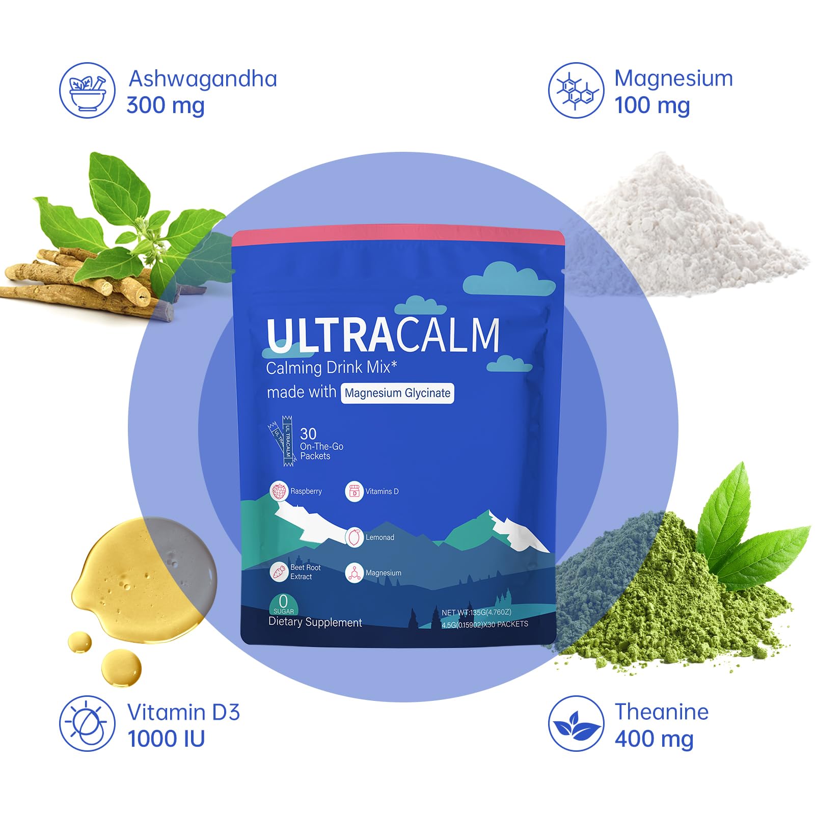 EWJHJ UltraCalm ingredients list close-up