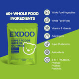 exdoo Super Green Gummies packaging with nutritional information