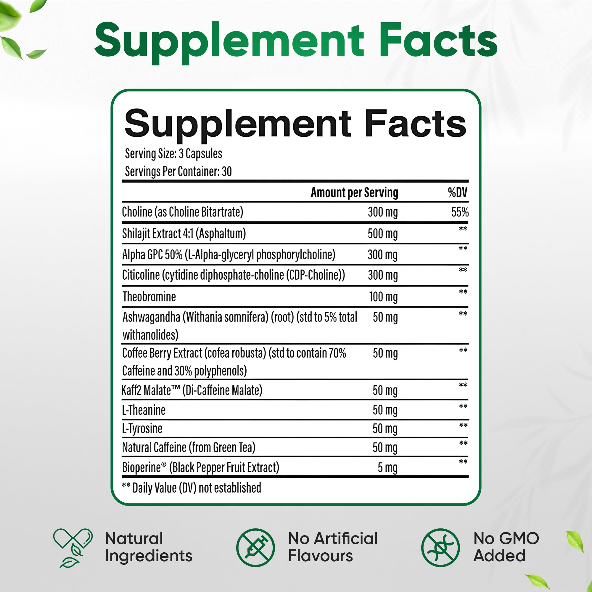 Executive Focus Nootropic Supplement 60 Capsules packaging