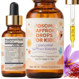 EXHERBLABS Kids Saffron Liquid Drops 60ml front view