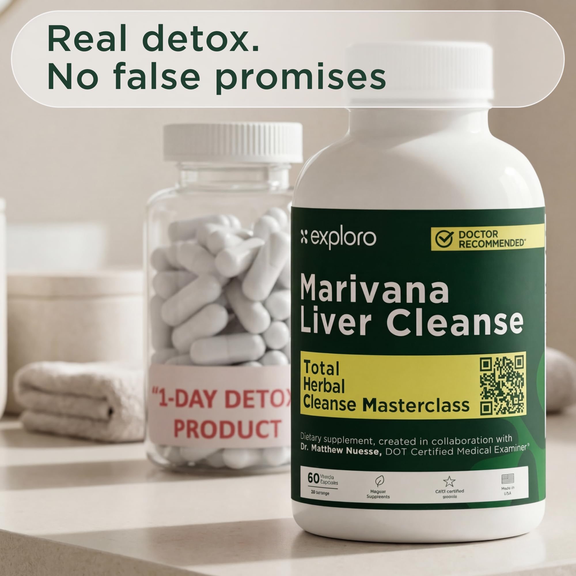 Exploro Marivana Capsules bottle with label