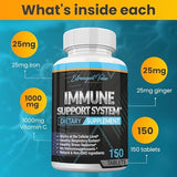 Extravagant Value Iron + Vitamin C 1000mg supplement with ingredients list