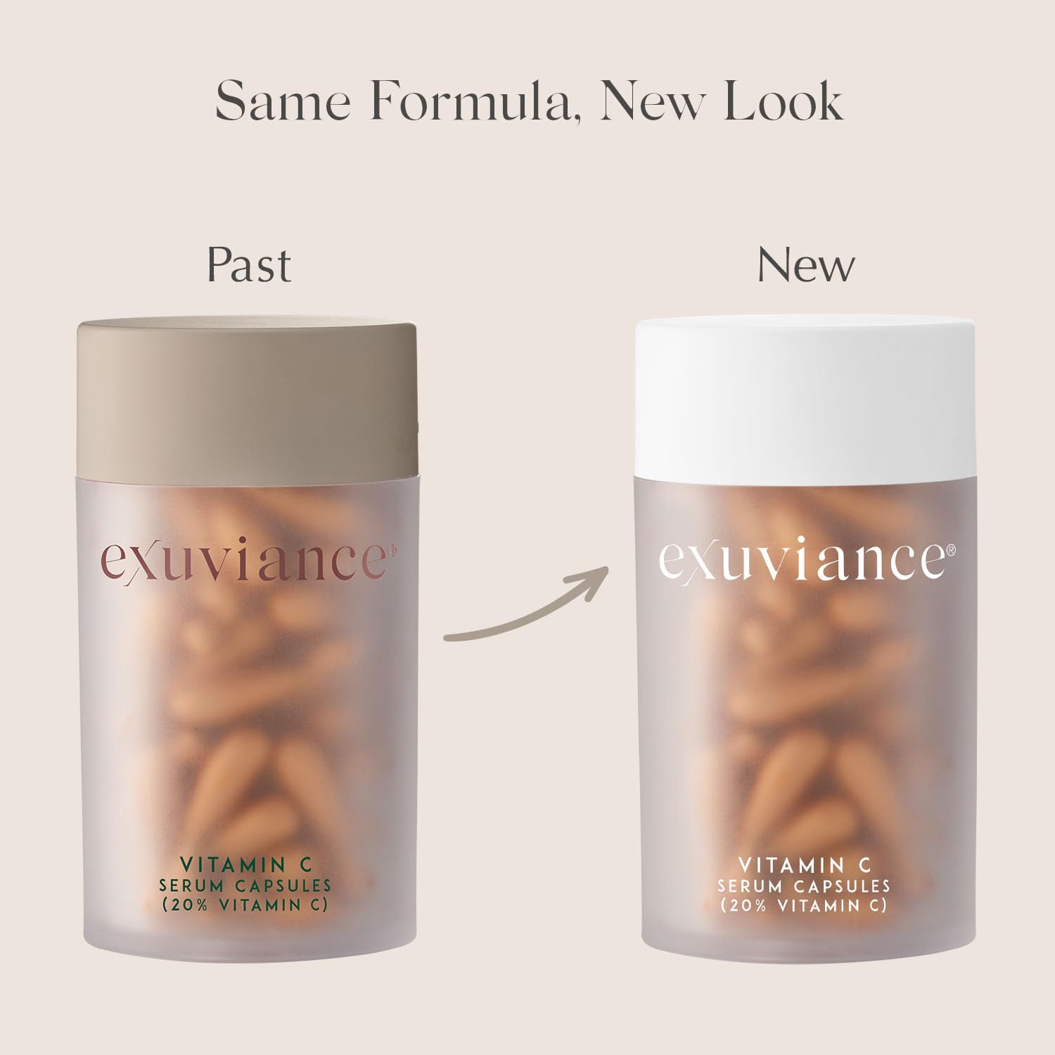 EXUVIANCE Vitamin C Serum Capsules in hand for application