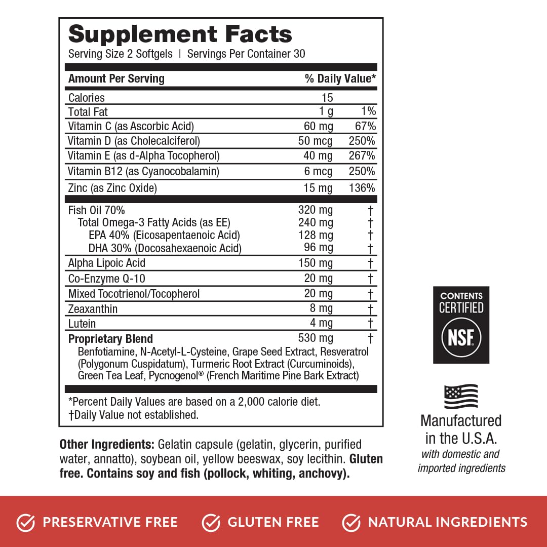 EyePromise Daily Visual Support Softgels with a meal