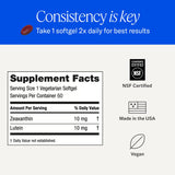 EyePromise Lutein + Zeaxanthin supplement ingredients list