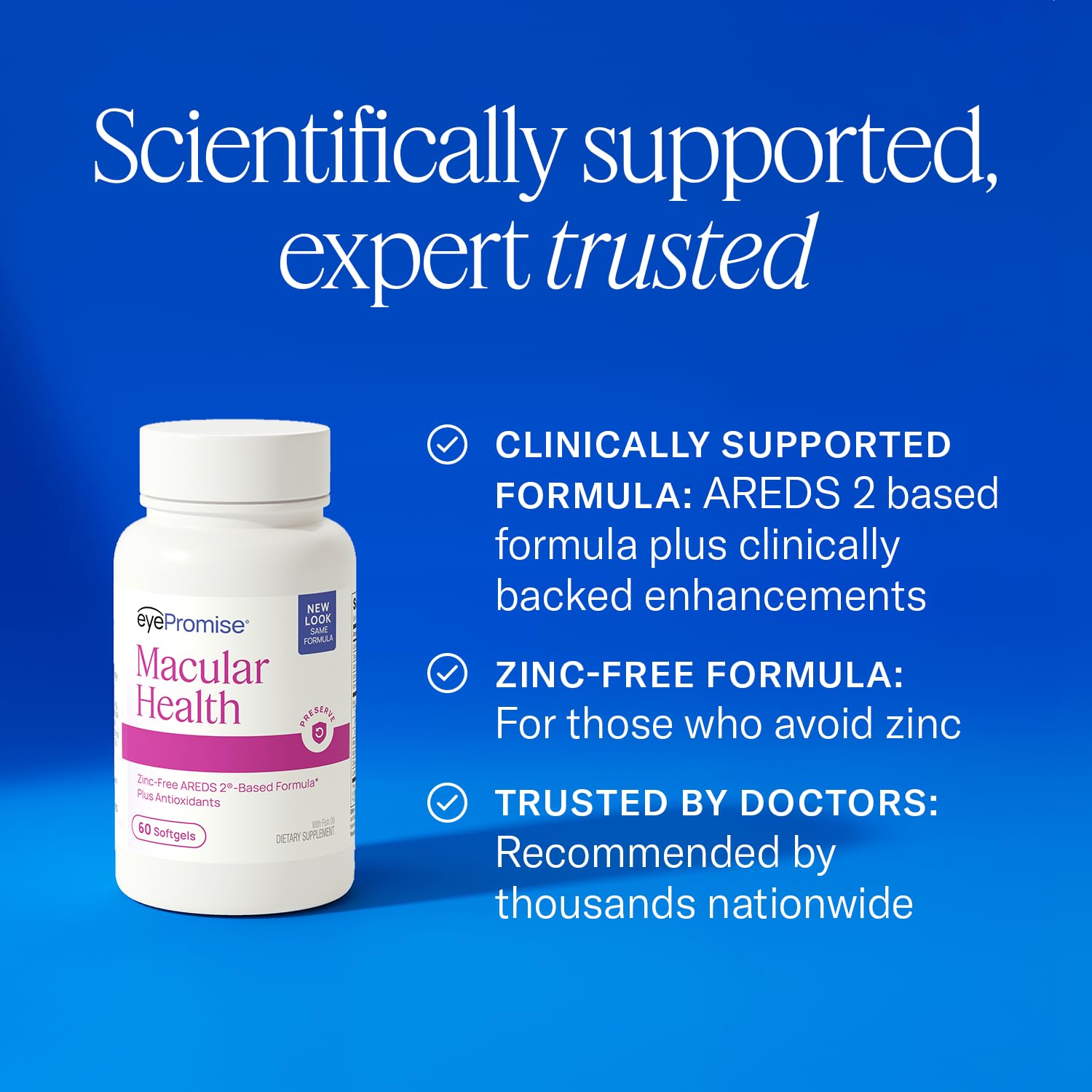 EyePromise Macular Health Supplements with other vitamins