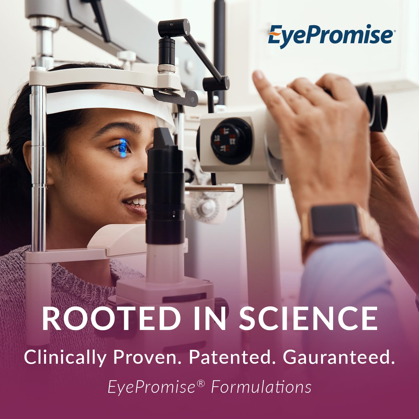 EyePromise Multi-Vitamin Plus Eye Health with a measuring spoon