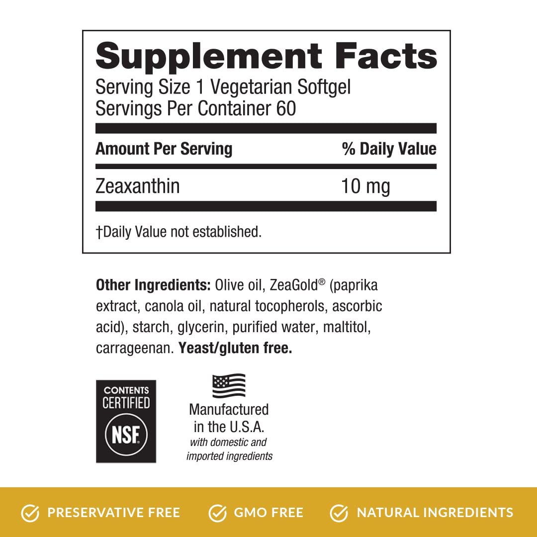 EyePromise Zeaxanthin Eye Vitamin 10mg softgel packaging
