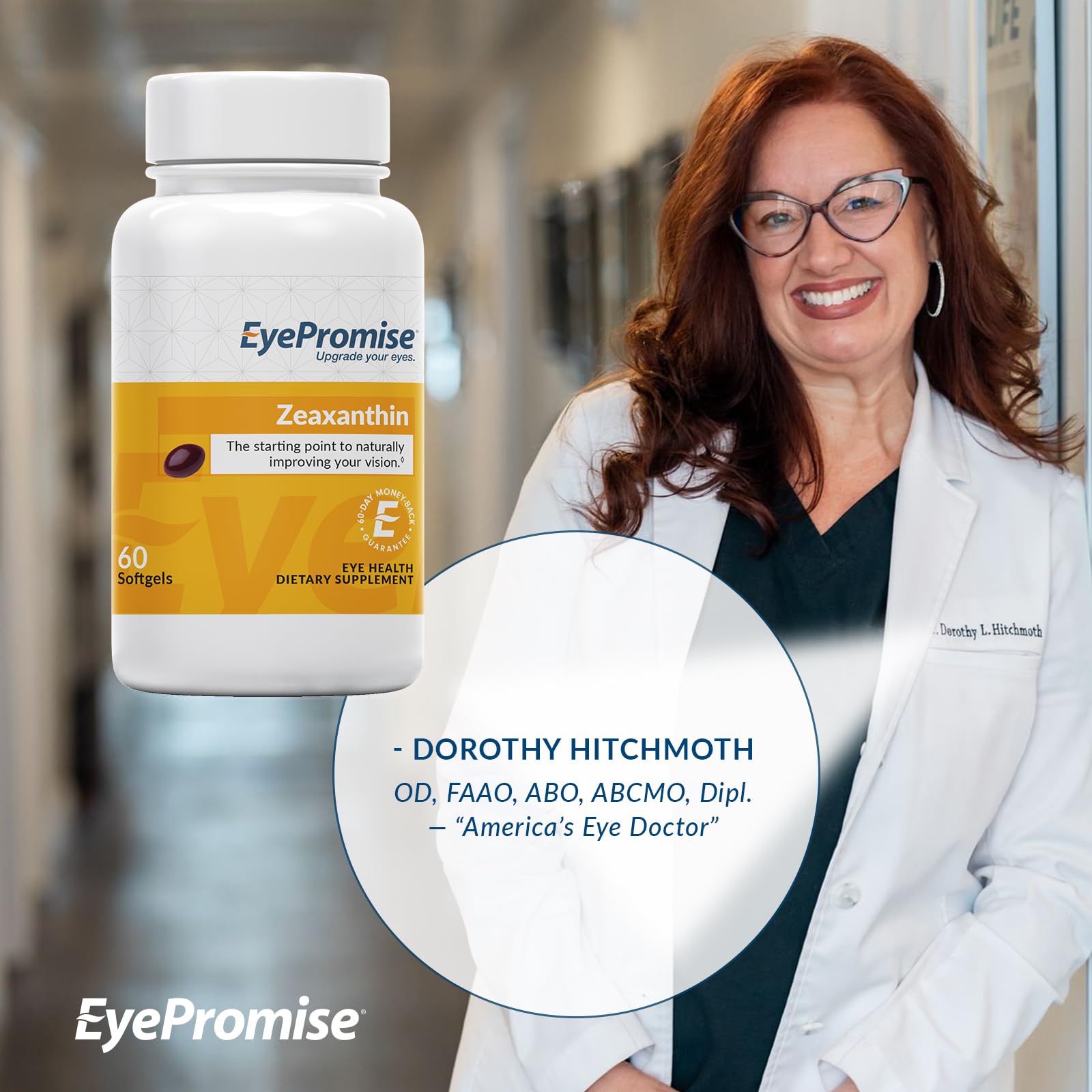 EyePromise Zeaxanthin Eye Vitamin 10mg softgel side view